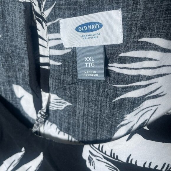 Old Navy XXL Dress Sundress Black White Tropical Beach Vacation Summer Flowy 2XL - Picture 10 of 10